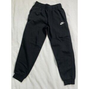 Nike Kids Boys Size Large Sweatpants Black Straight Open Pockets